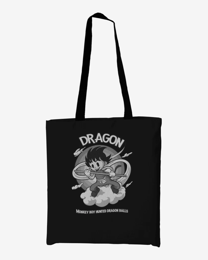 Totebag Negro de Niño Mono