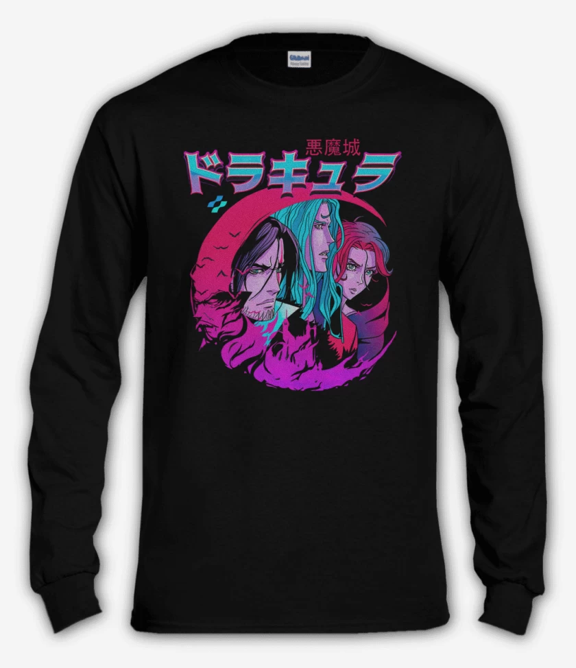 Polera manga larga Negro de Castlevania