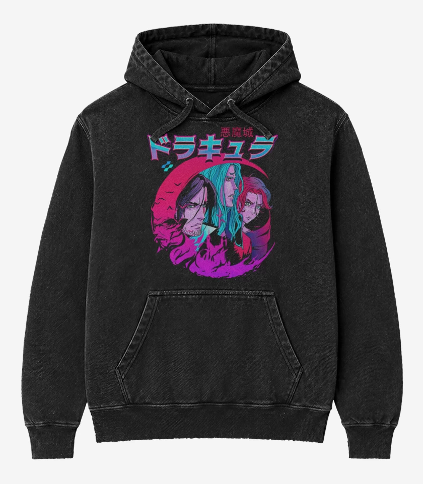 Poleron Canguro Acid Wash Castlevania