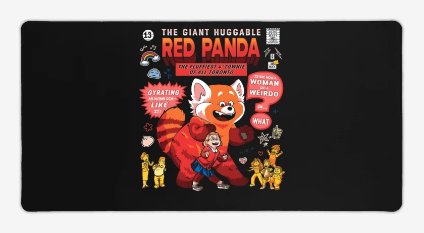 Mouse pad Gamer Negro de Red Panda