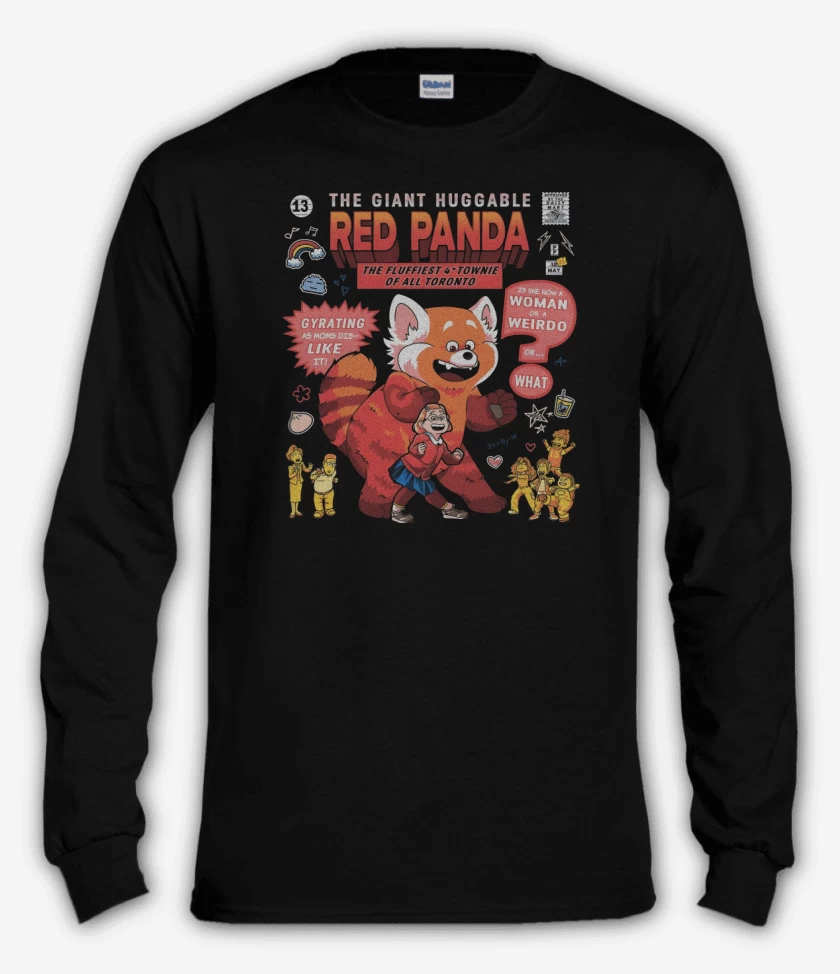 Polera manga larga Negro de Red Panda