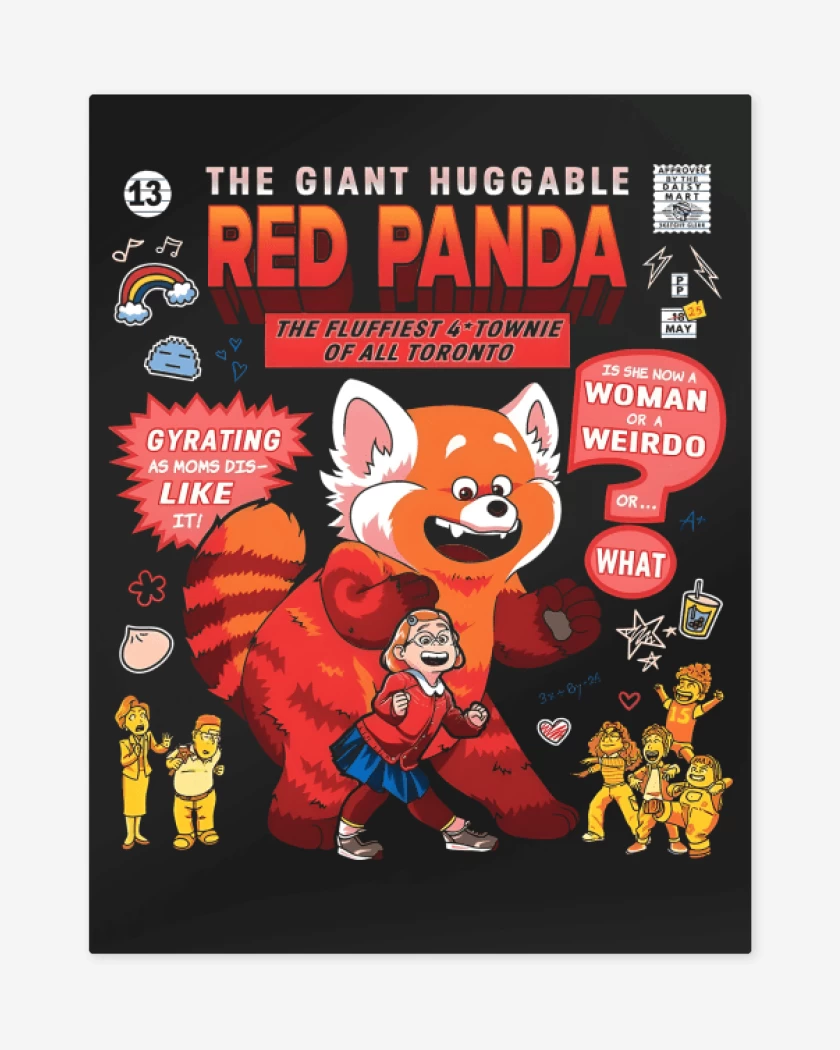 Print metalico Negro de Red Panda