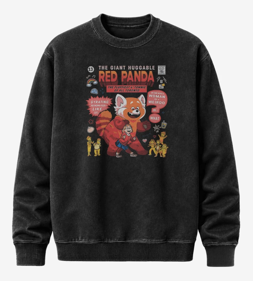 Poleron Polo Acid Wash Negro de Red Panda