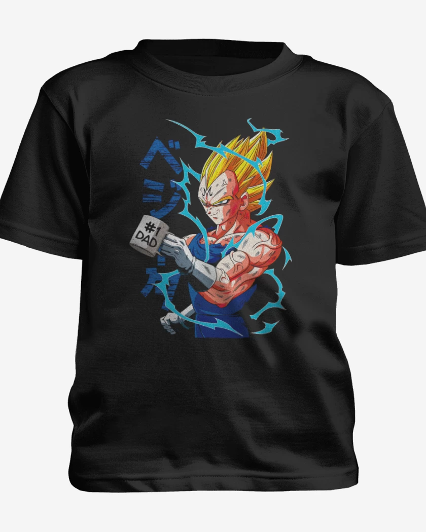 Polera de niño Negro de Vegeta Dad