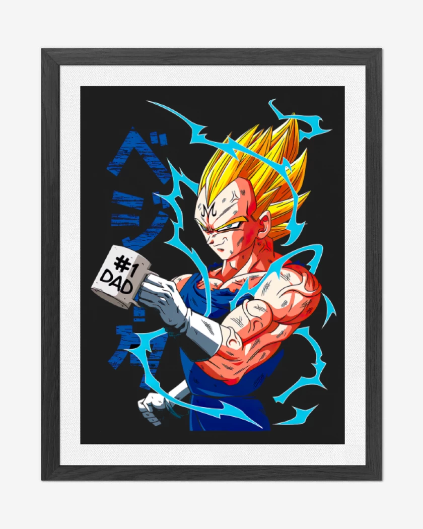 Cuadro decorativo Negro de Vegeta Dad