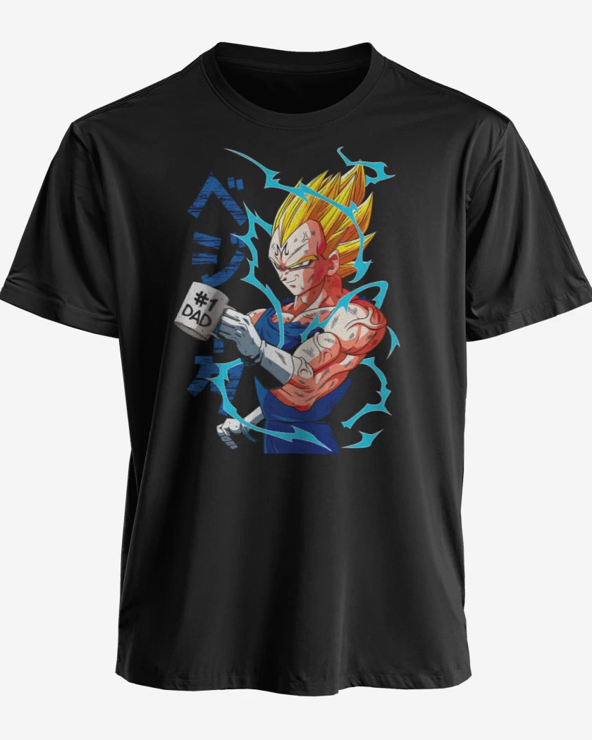 Polera premium Negro de Vegeta Dad