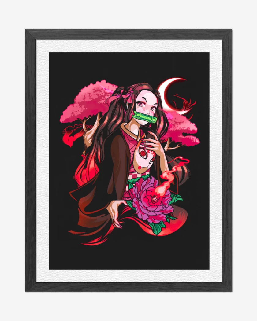 Cuadro decorativo Negro de Nezuko