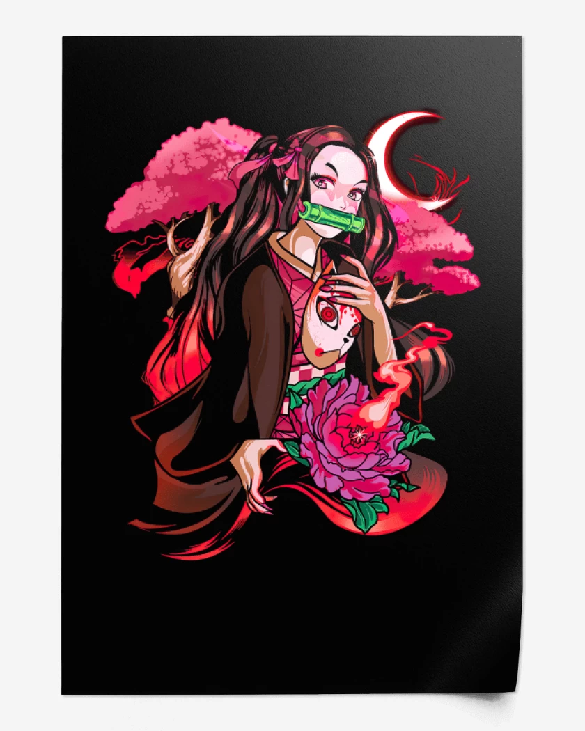 Print Negro de Nezuko