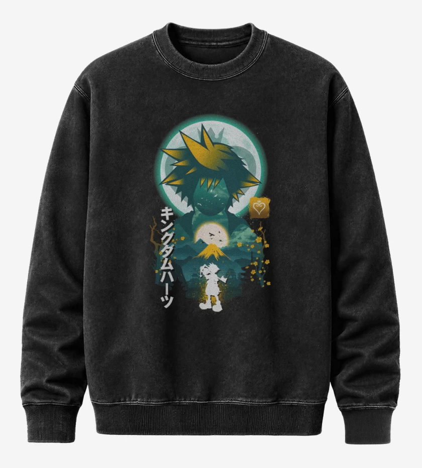Poleron Polo Acid Wash Negro de Sora