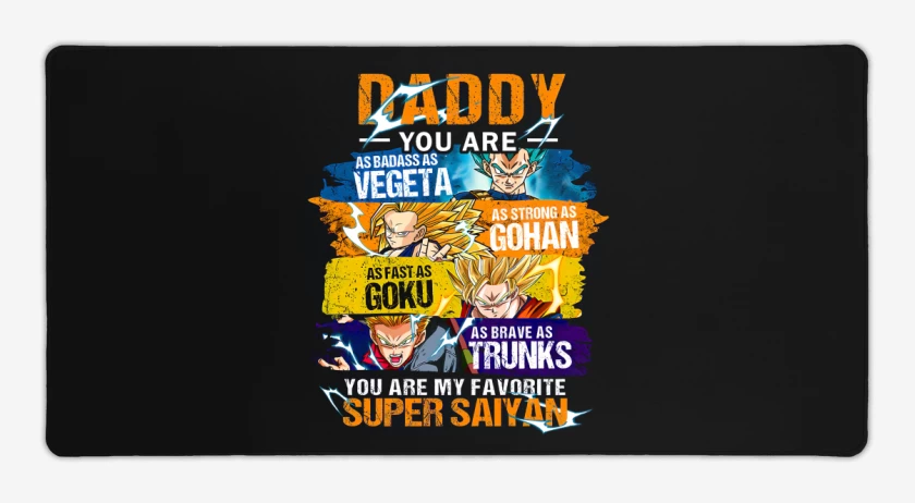 Mouse pad Gamer Negro de Favorite super saiyan 