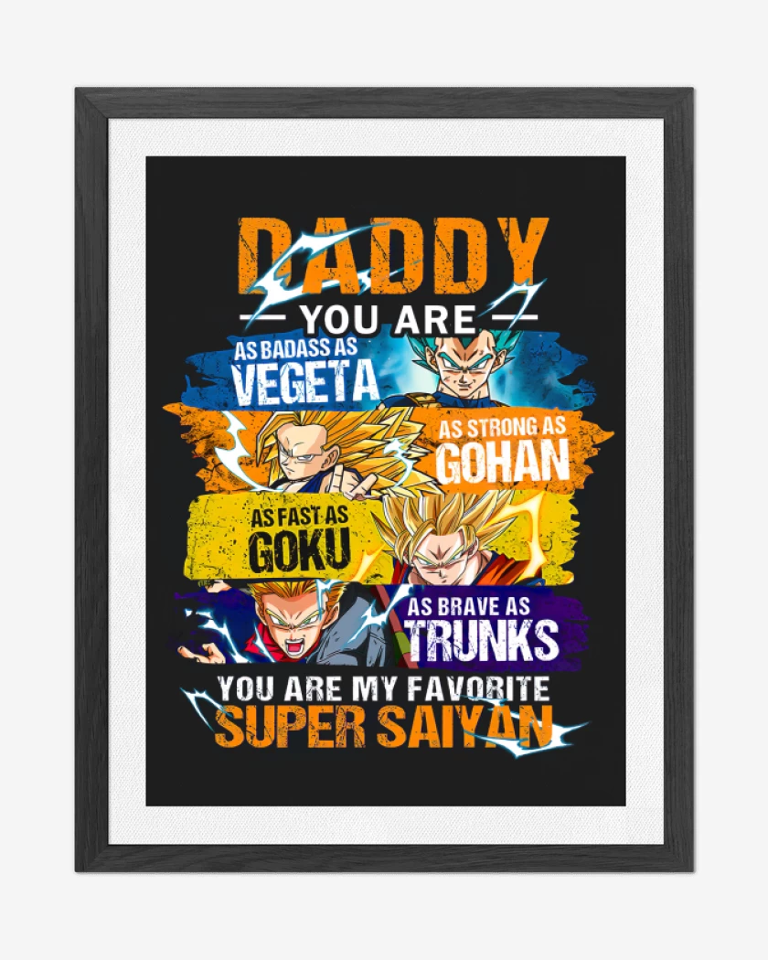 Cuadro decorativo Negro de Favorite super saiyan 