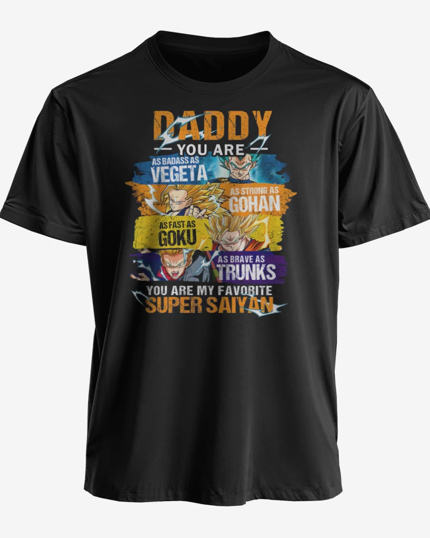 Polera premium Negro de Favorite super saiyan 