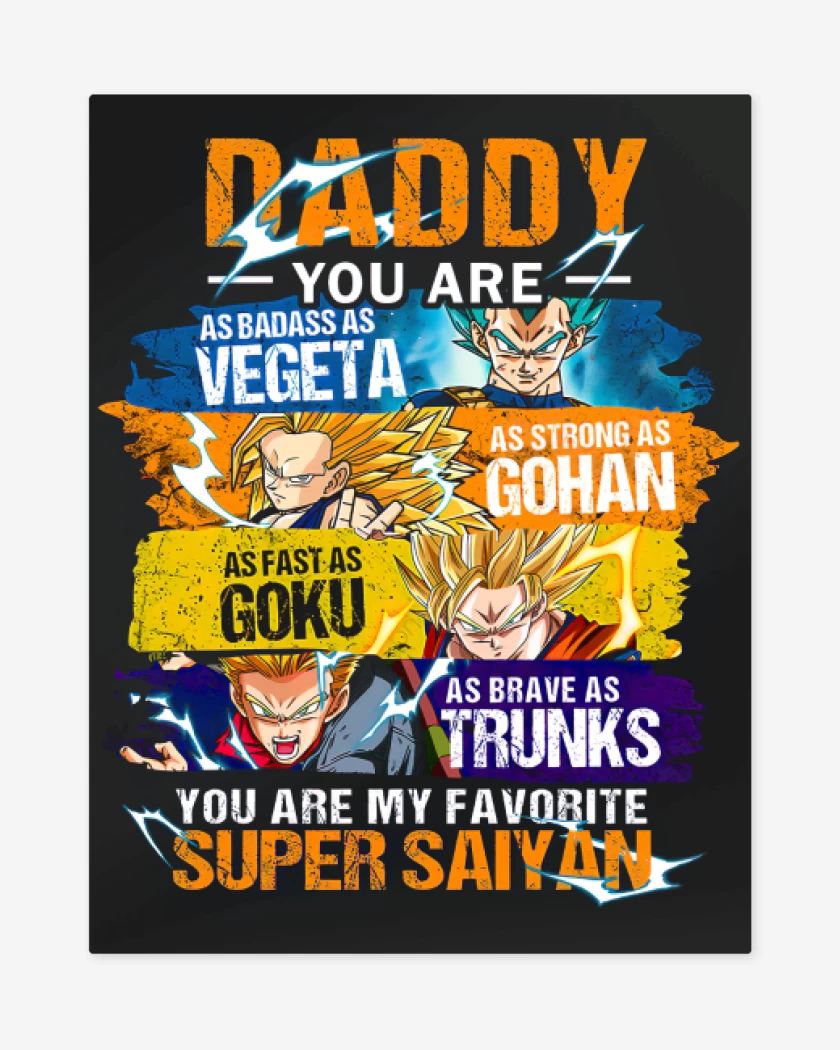 Print metalico Negro de Favorite super saiyan 