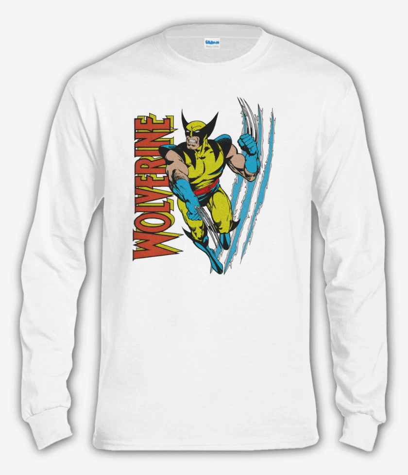Polera manga larga Blanco de Classic Wolverine