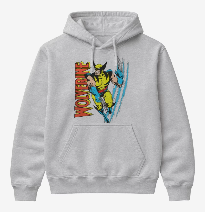 Poleron Canguro básico Gris Melange de Classic Wolverine