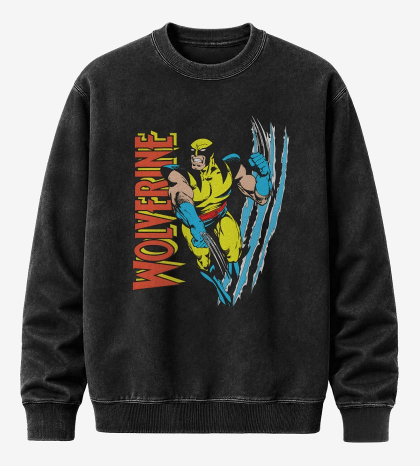 Poleron Polo Acid Wash Negro de Classic Wolverine