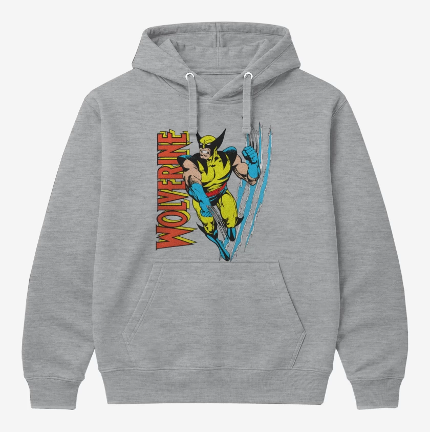 Polerón Canguro Gris Melange de Classic Wolverine