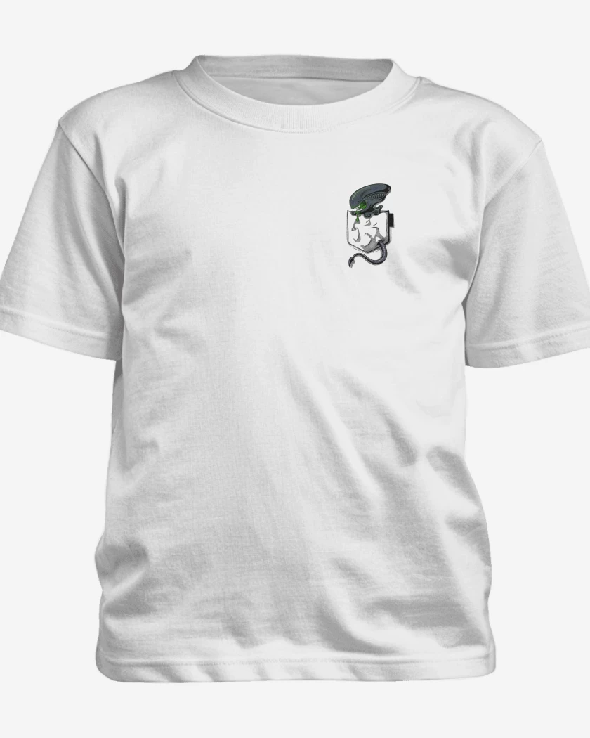 Polera de niño Blanco de Alien bolsillo