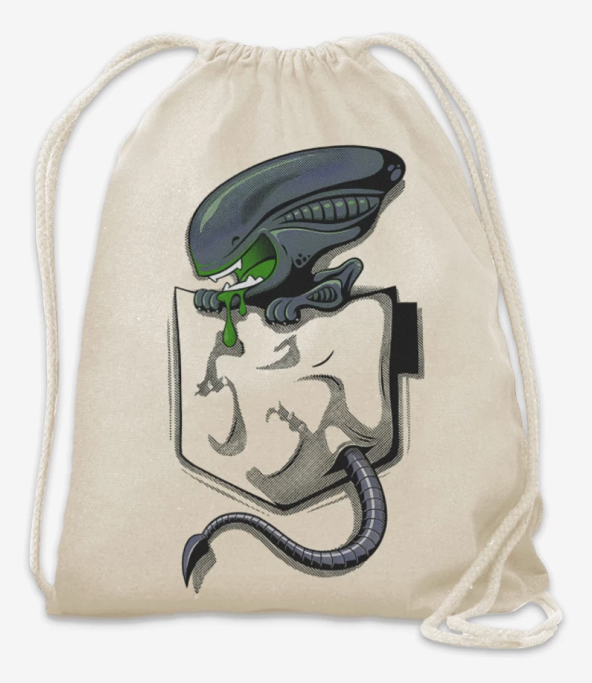 Mochila Blanco de Alien bolsillo
