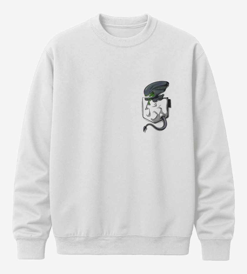 Poleron polo Blanco de Alien bolsillo