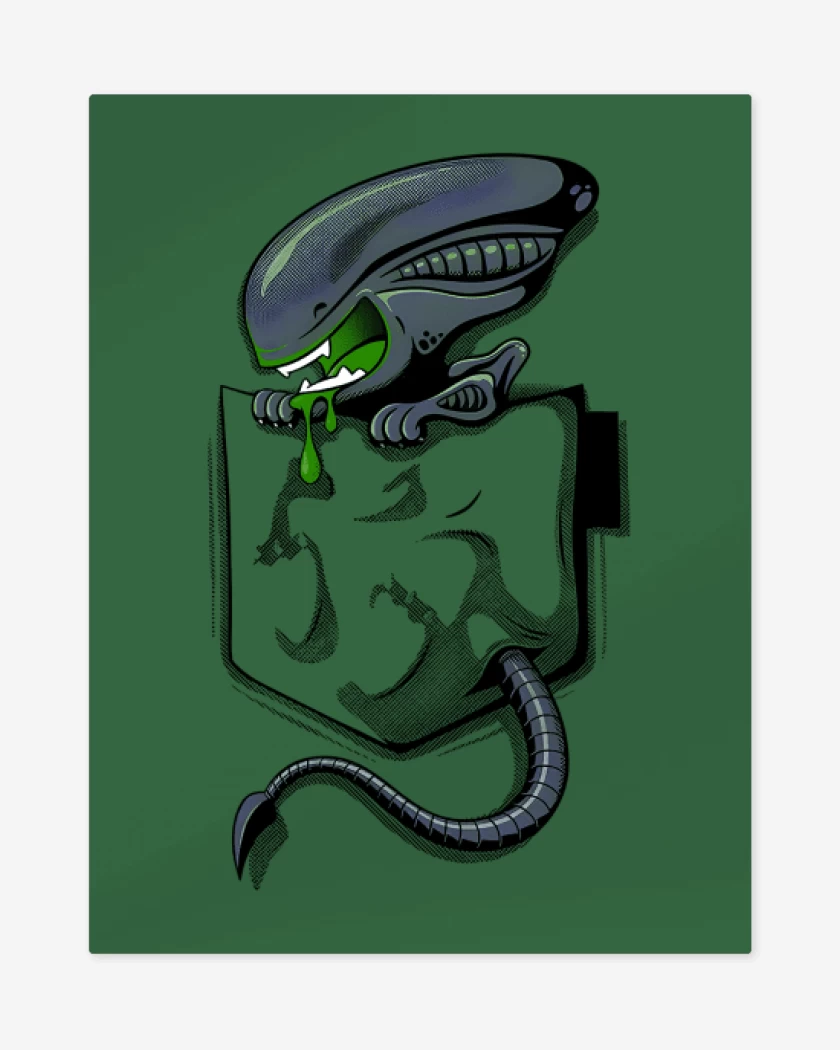 Print metalico Alien bolsillo