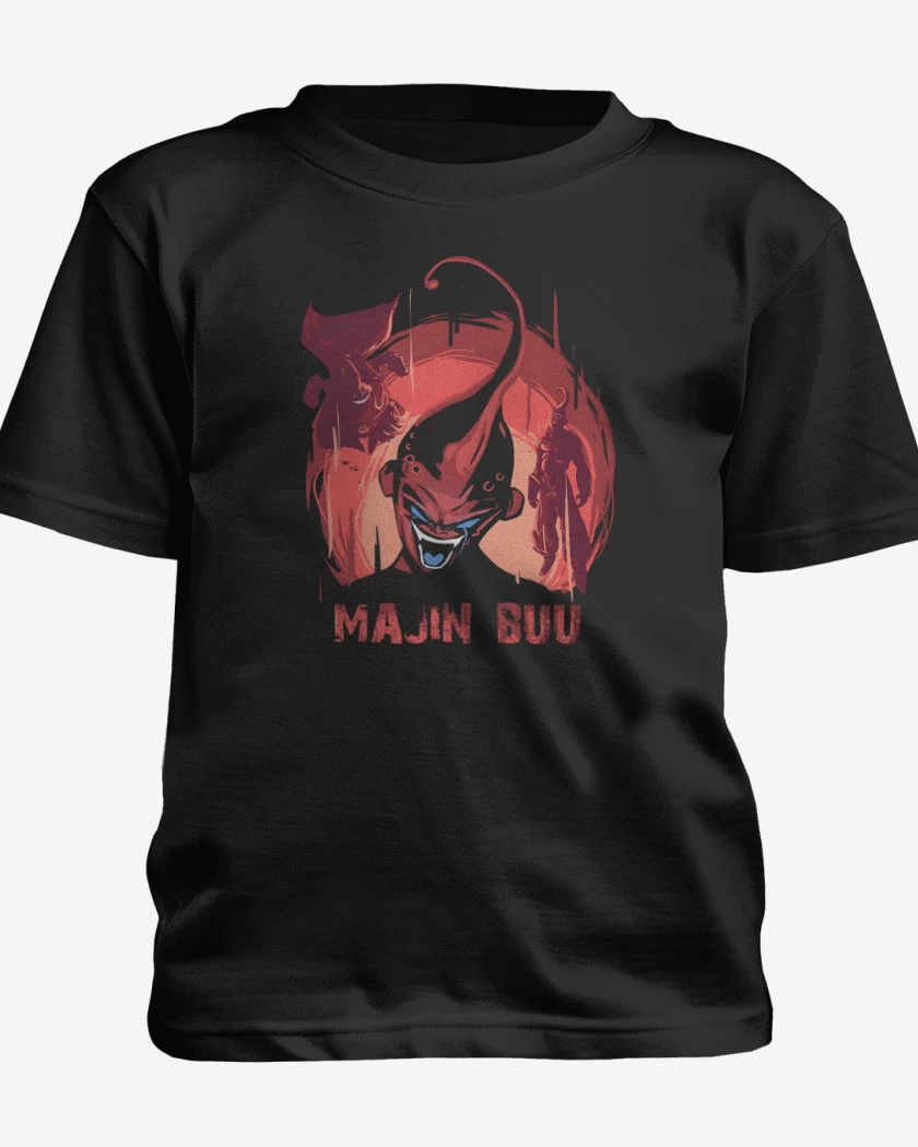 Polera de niño Negro de Majin Buu