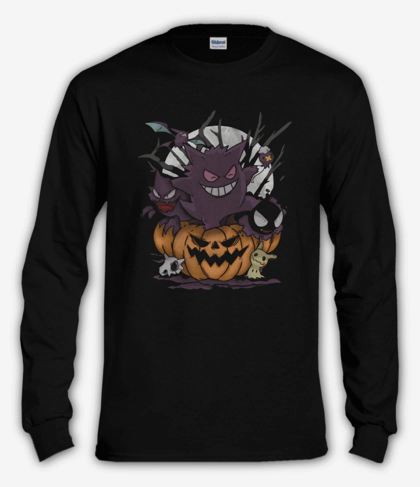 Polera manga larga Negro de Gengarcillos 