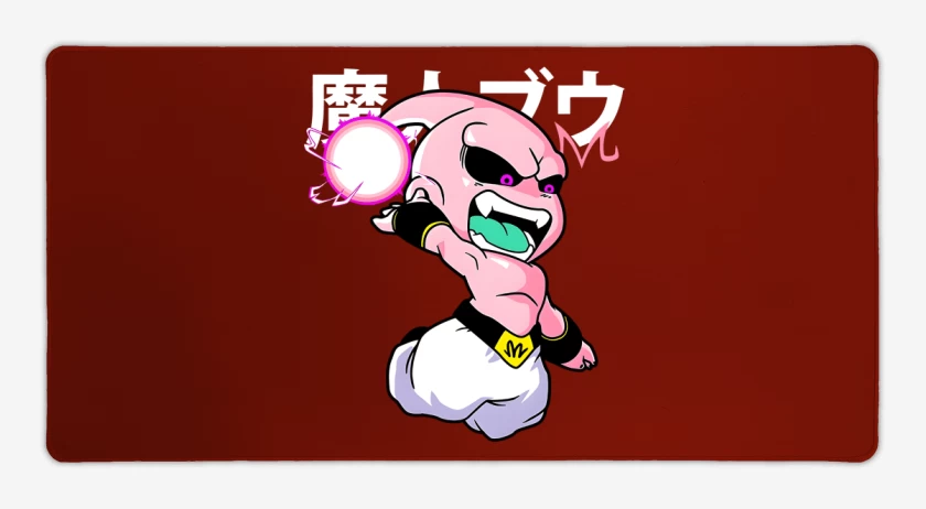 Mouse pad Gamer Rojo de Chibi majin buu