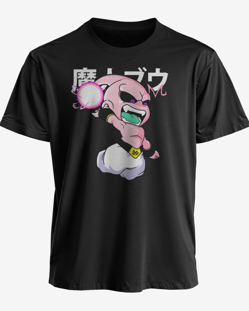 Polera premium Negro de Chibi majin buu