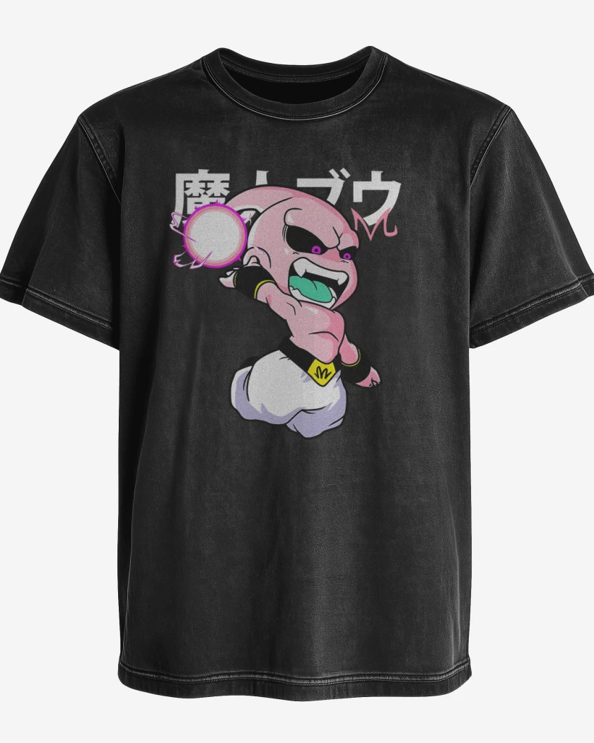 Polera desgastada Chibi majin buu