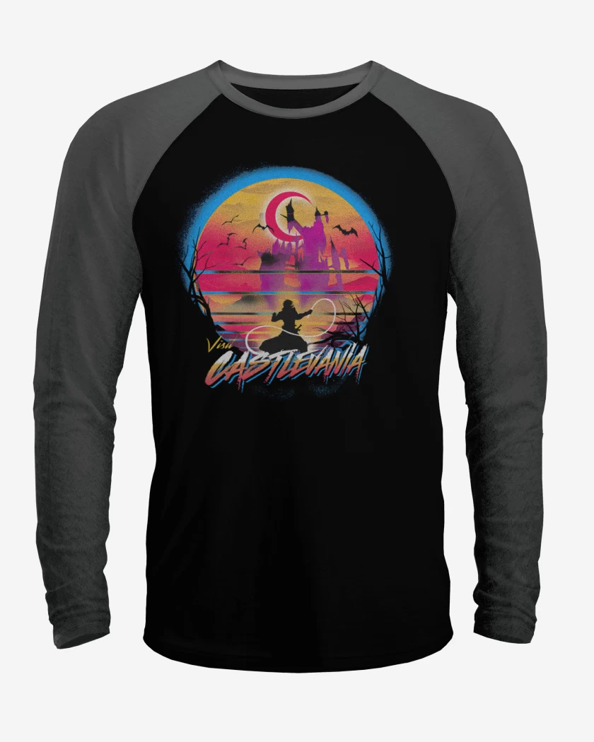 Polera Raglan Negro / Negro Heather de Visit castlevania