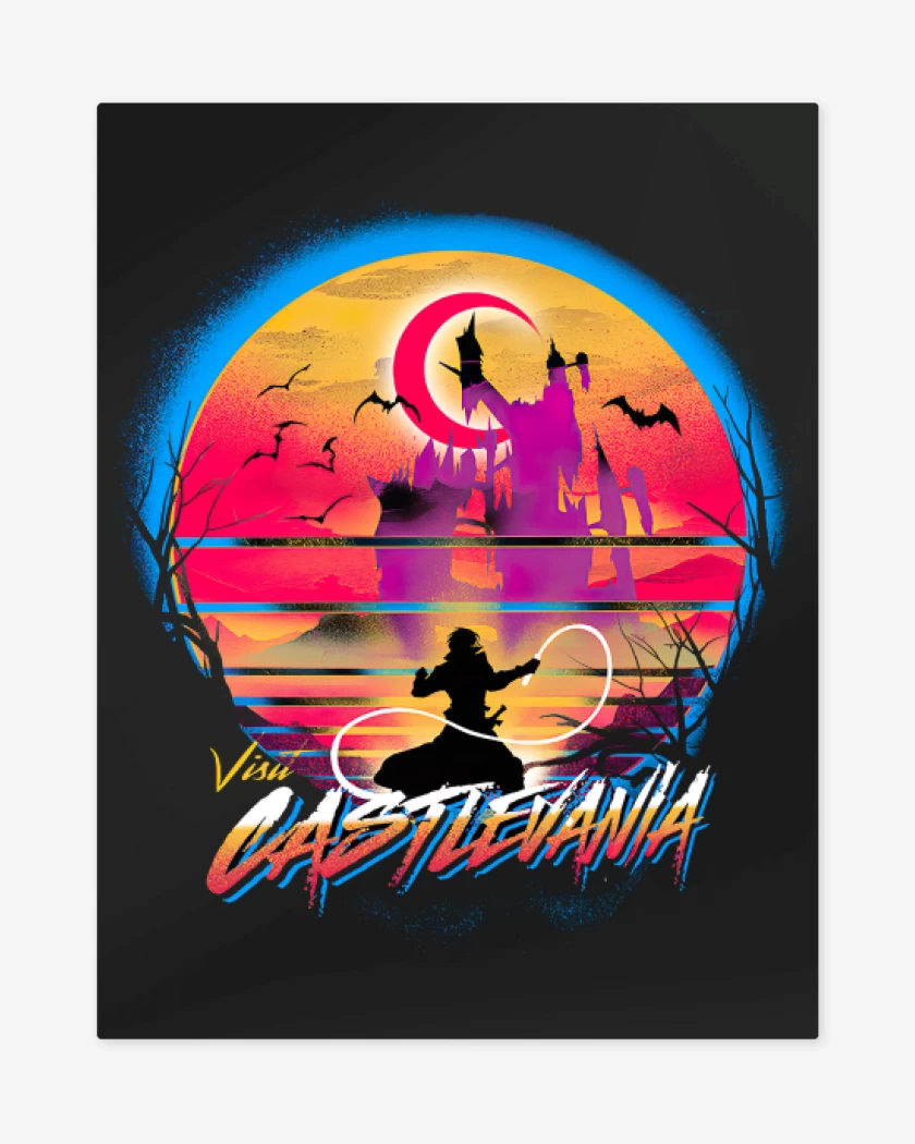 Print metalico Negro de Visit castlevania