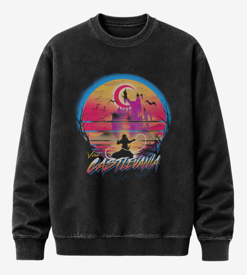 Poleron Polo Acid Wash Negro de Visit castlevania