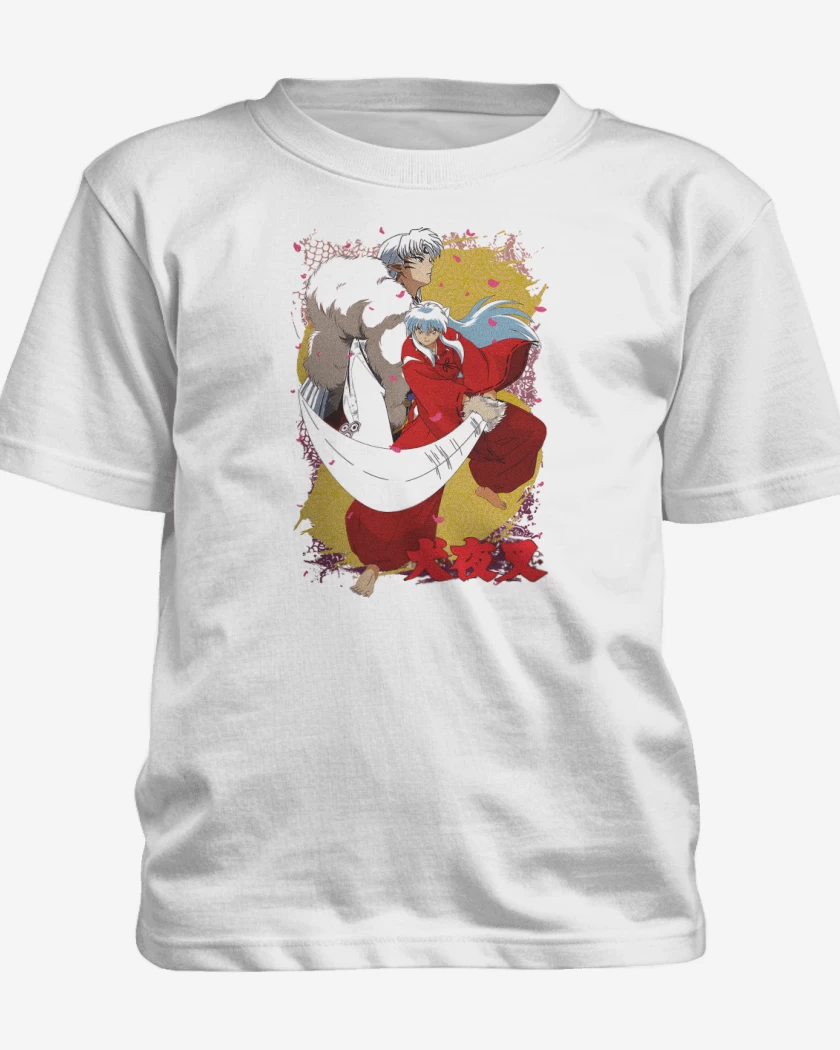 Polera de niño Blanco de Inuyasha x Sesshomaru