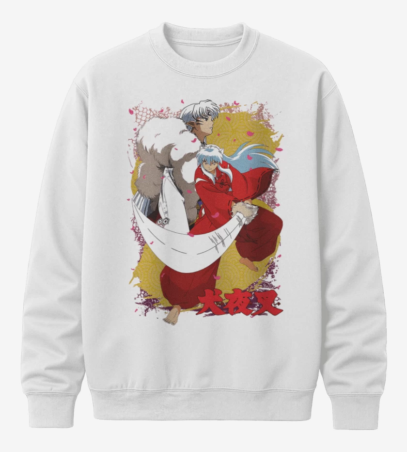 Poleron polo Blanco de Inuyasha x Sesshomaru