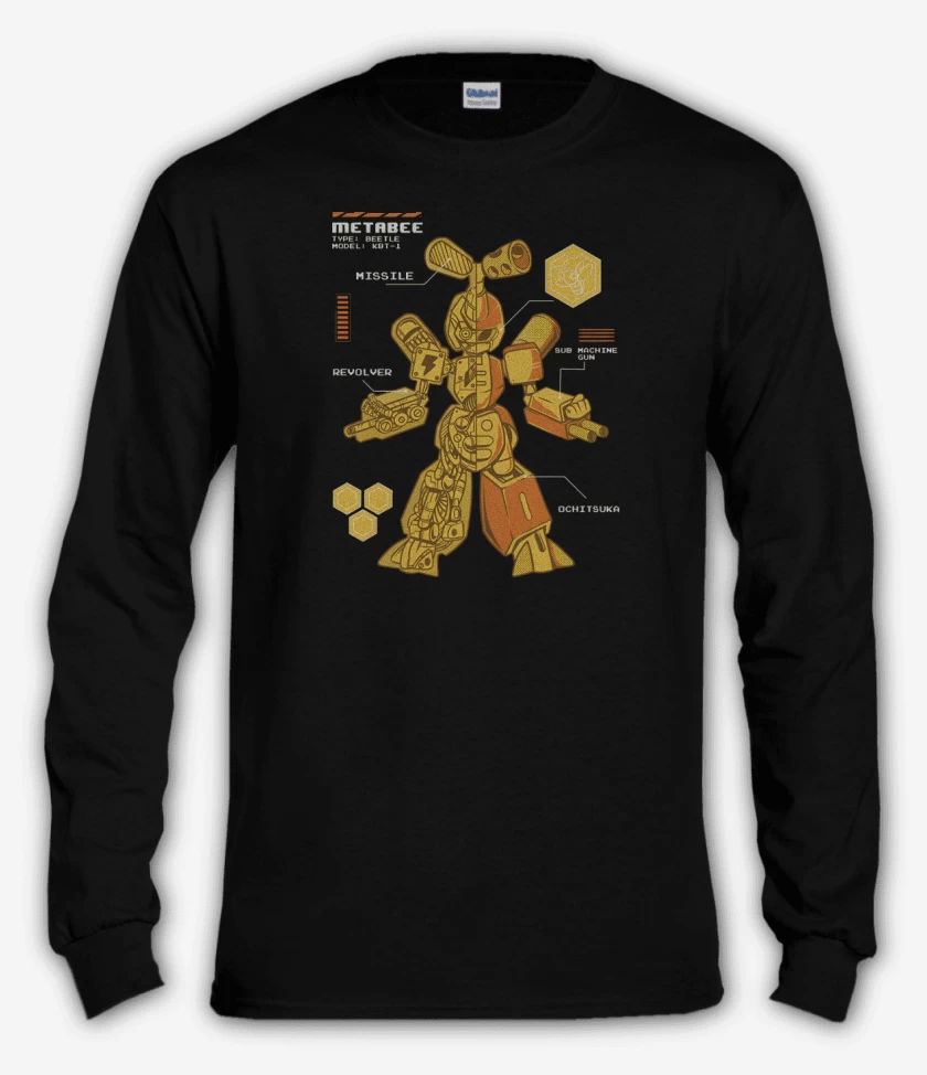 Polera manga larga Negro de Metabee