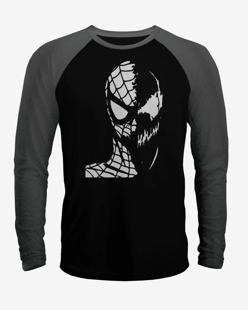Polera Raglan Negro / Negro Heather de Faces