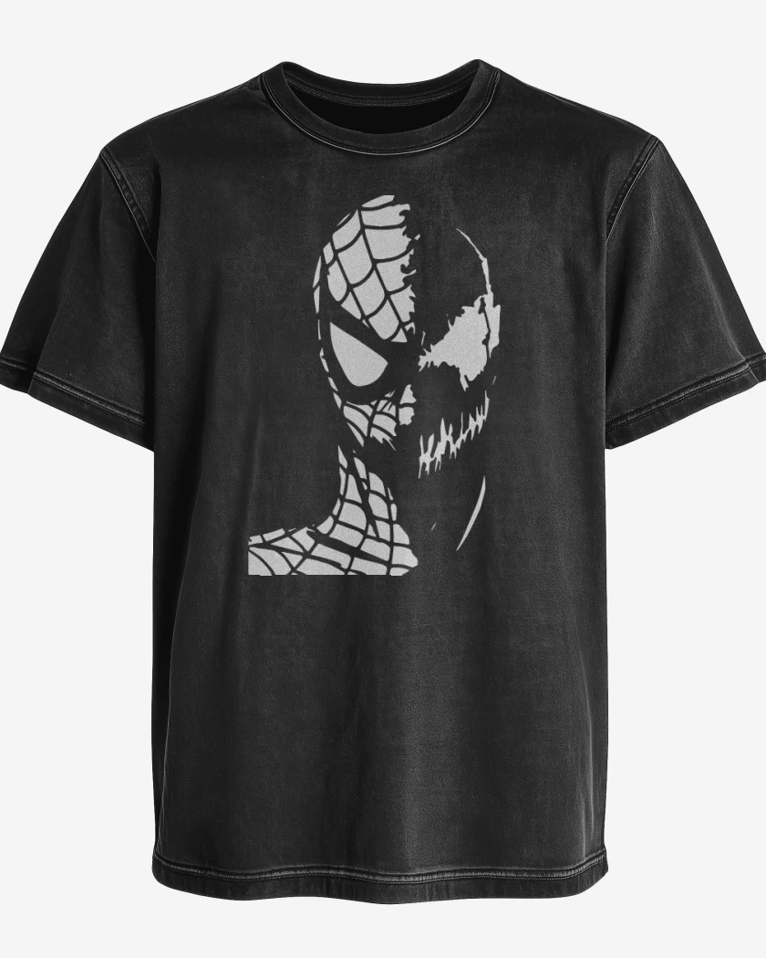 Polera desgastada Negro de Faces