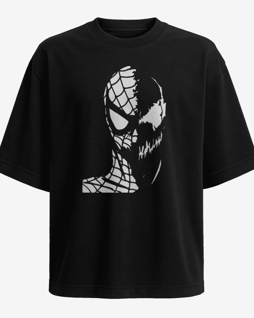 Polera Oversize Negro de Faces