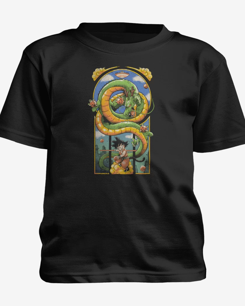 Polera de niño Negro de Goku Shen Long