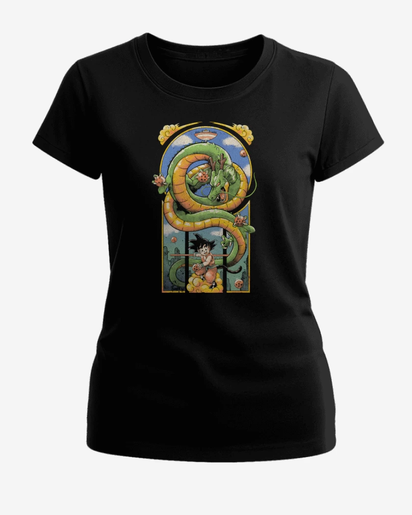Polera de Mujer Negro de Goku Shen Long