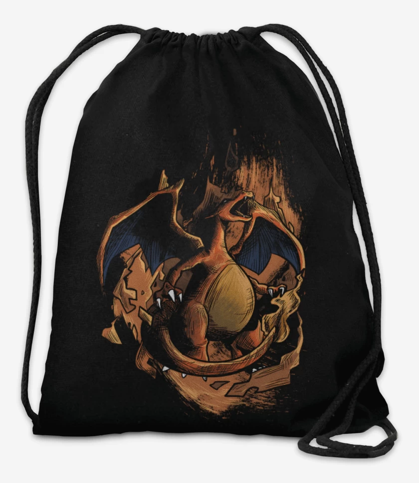 Mochila Negro de Charizard Ígneo 