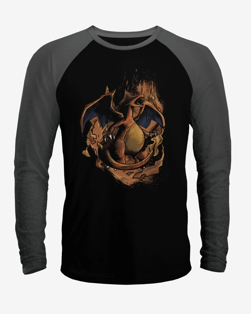 Polera Raglan Charizard Ígneo 