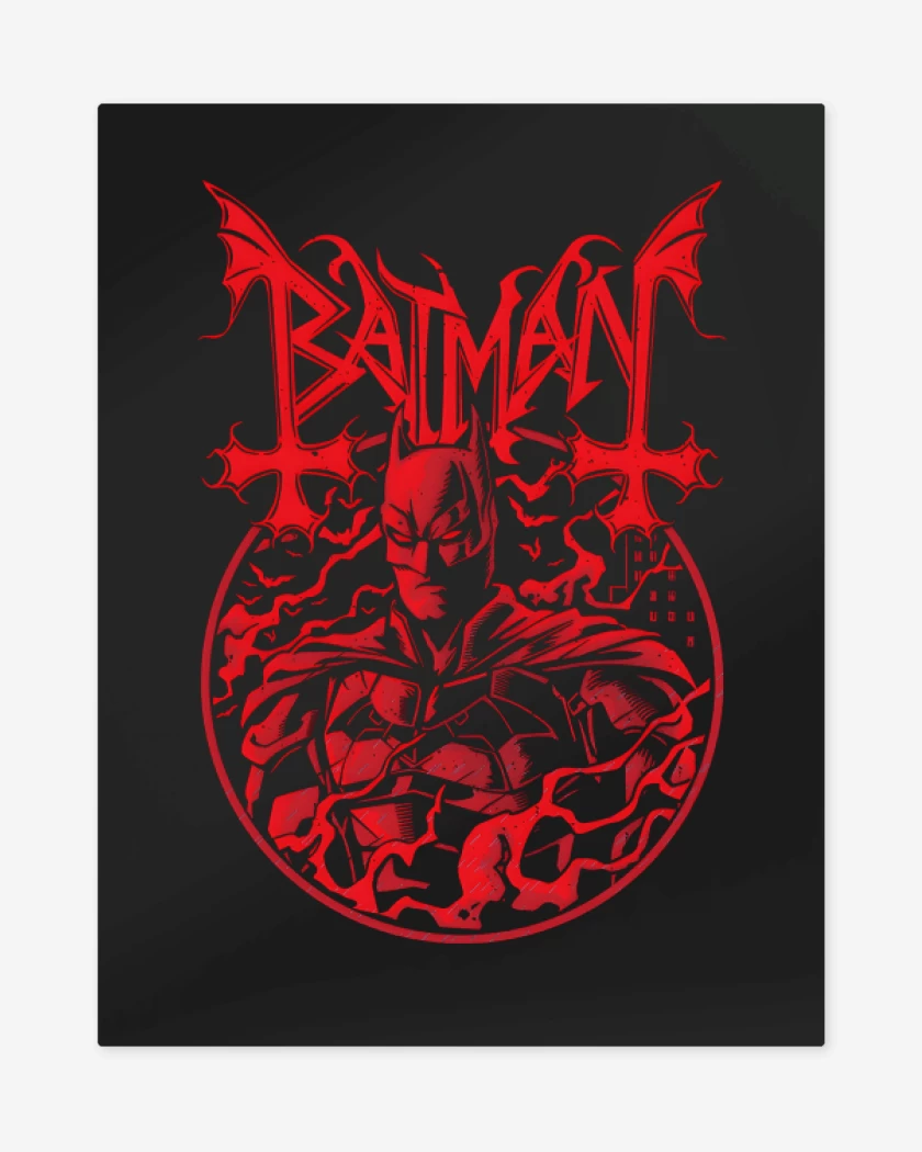 Print metalico Negro de Mayhem Batman