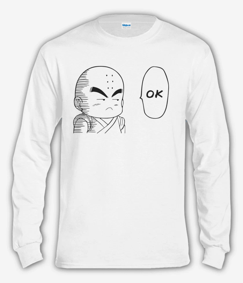 Polera manga larga Blanco de Krilin One Punch