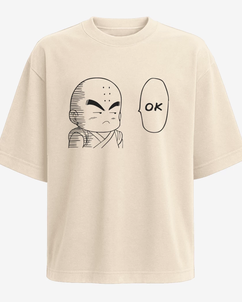 Polera Oversize Beige de Krilin One Punch