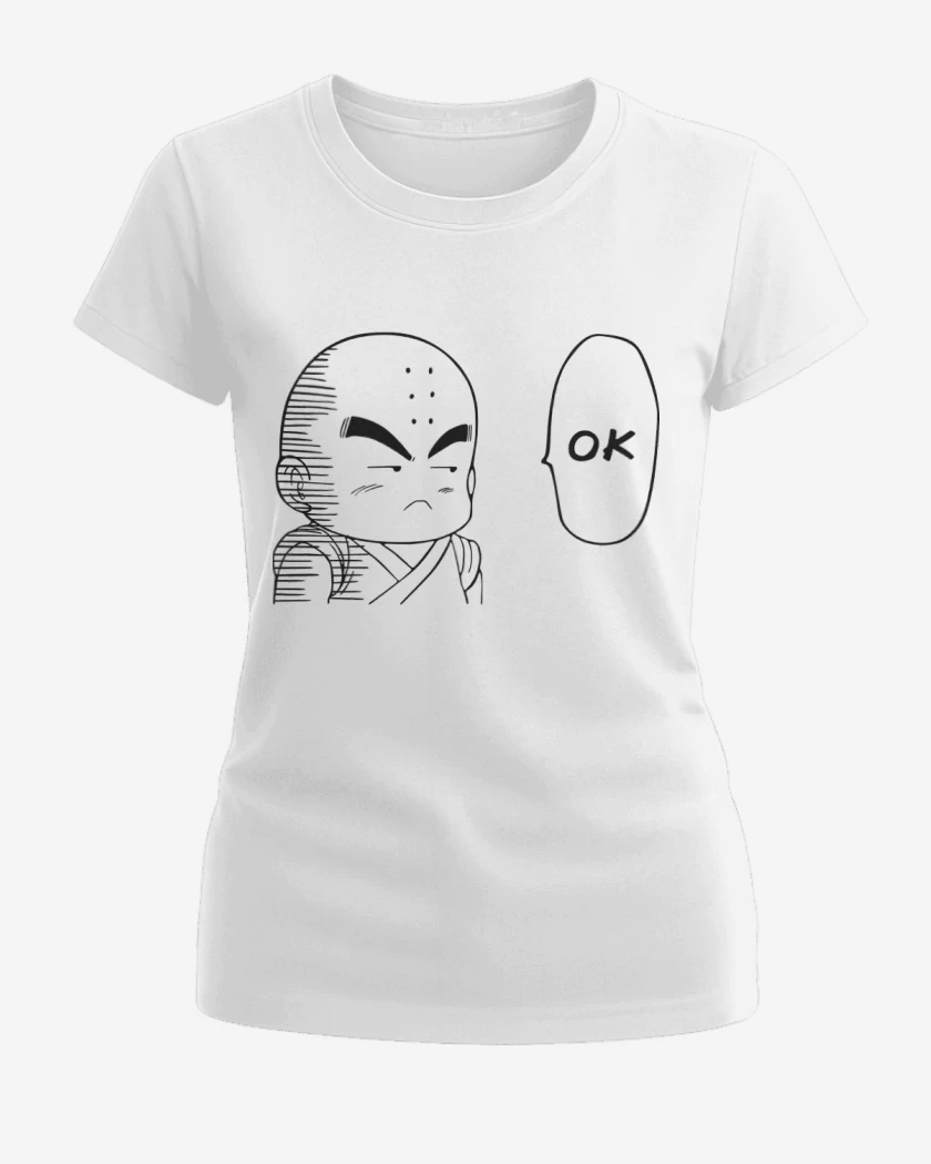 Polera de Mujer Blanco de Krilin One Punch