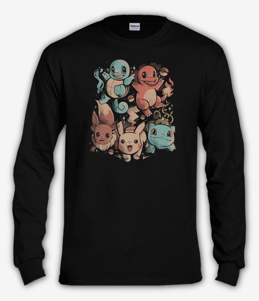 Polera manga larga Negro de Starters Pack