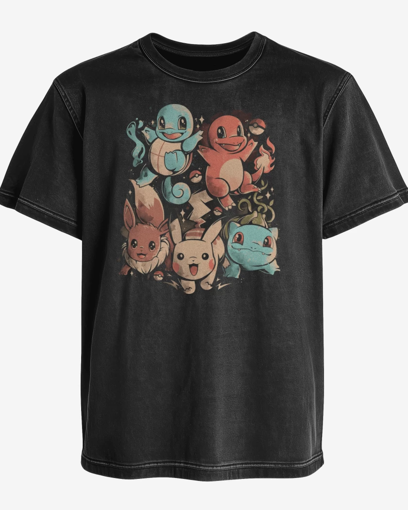 Polera desgastada Negro de Starters Pack