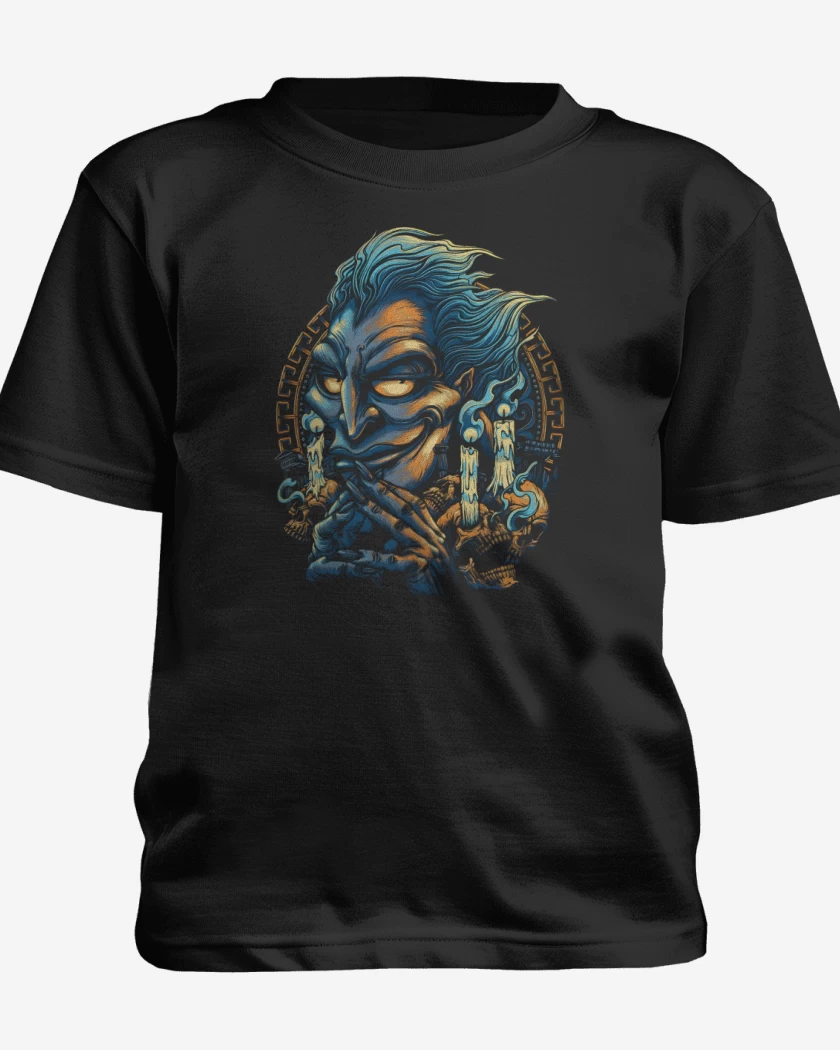 Polera de niño Negro de Rey del Inframundo